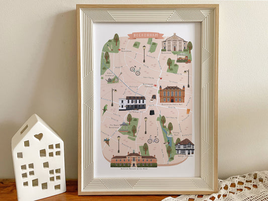 Beckenham map print