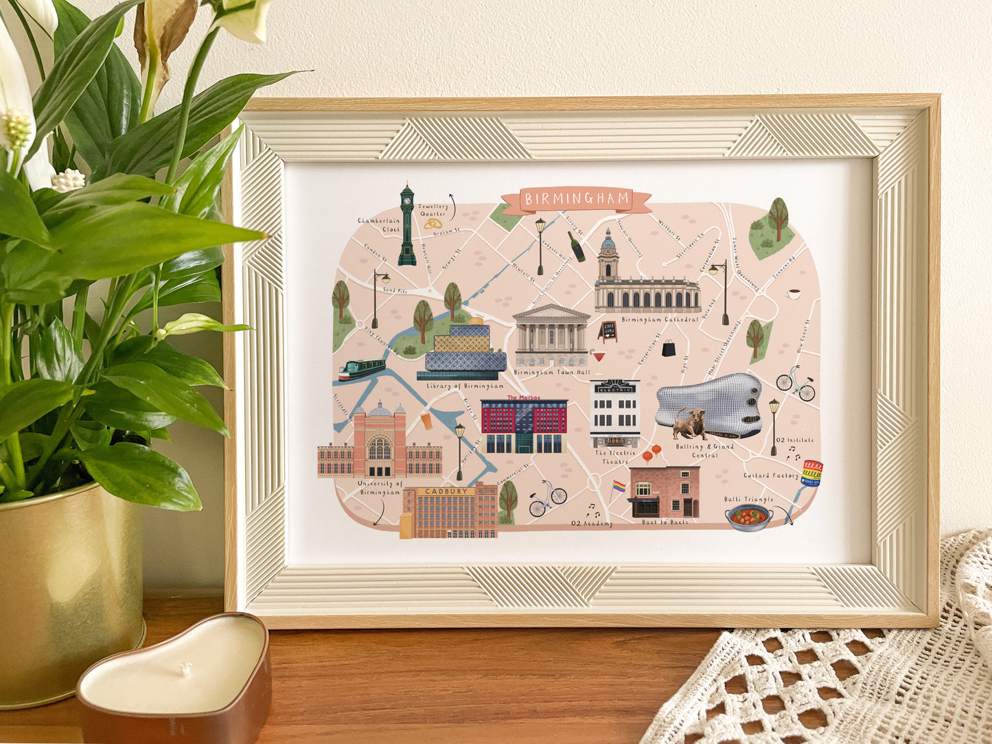 Birmingham Map Print