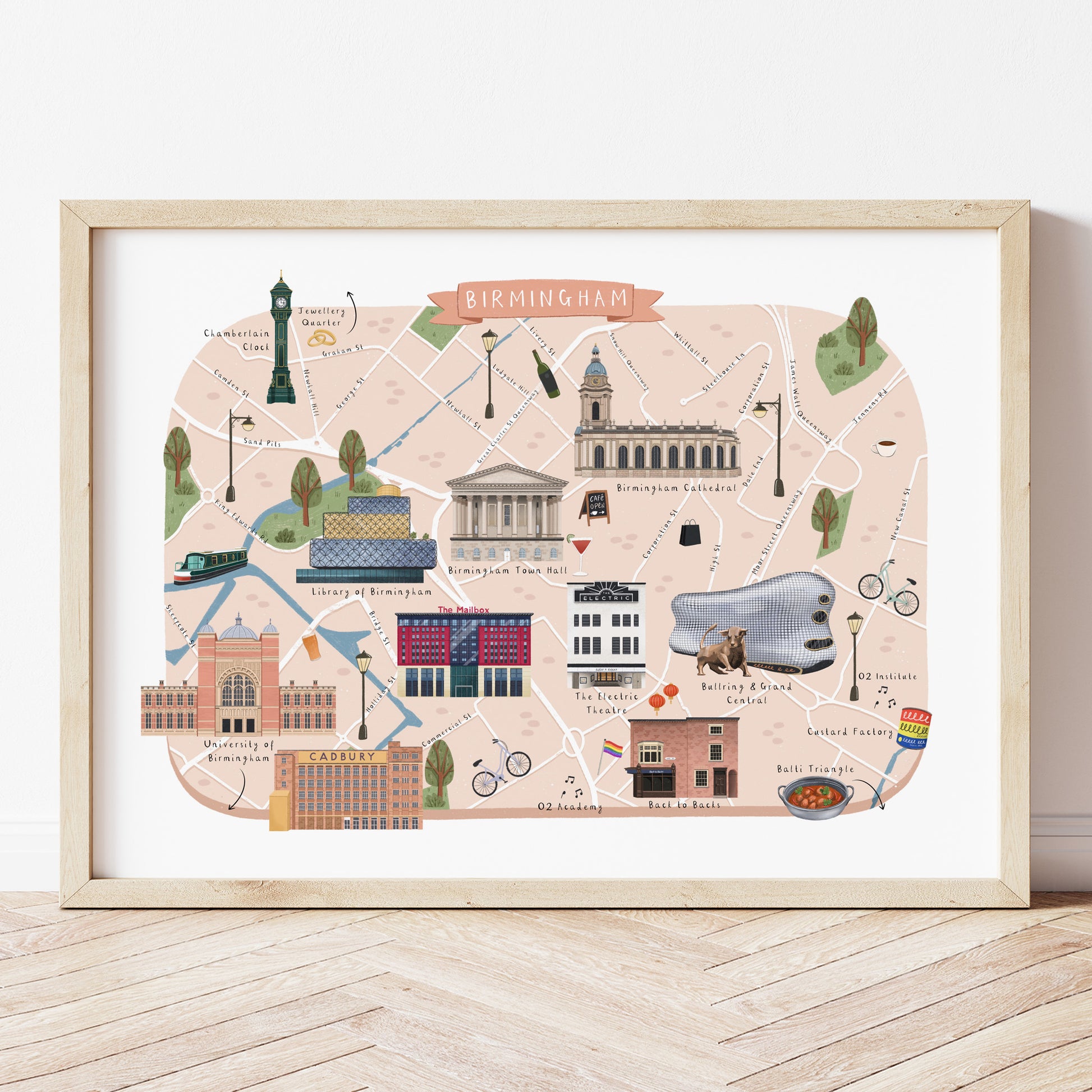 Birmingham map print