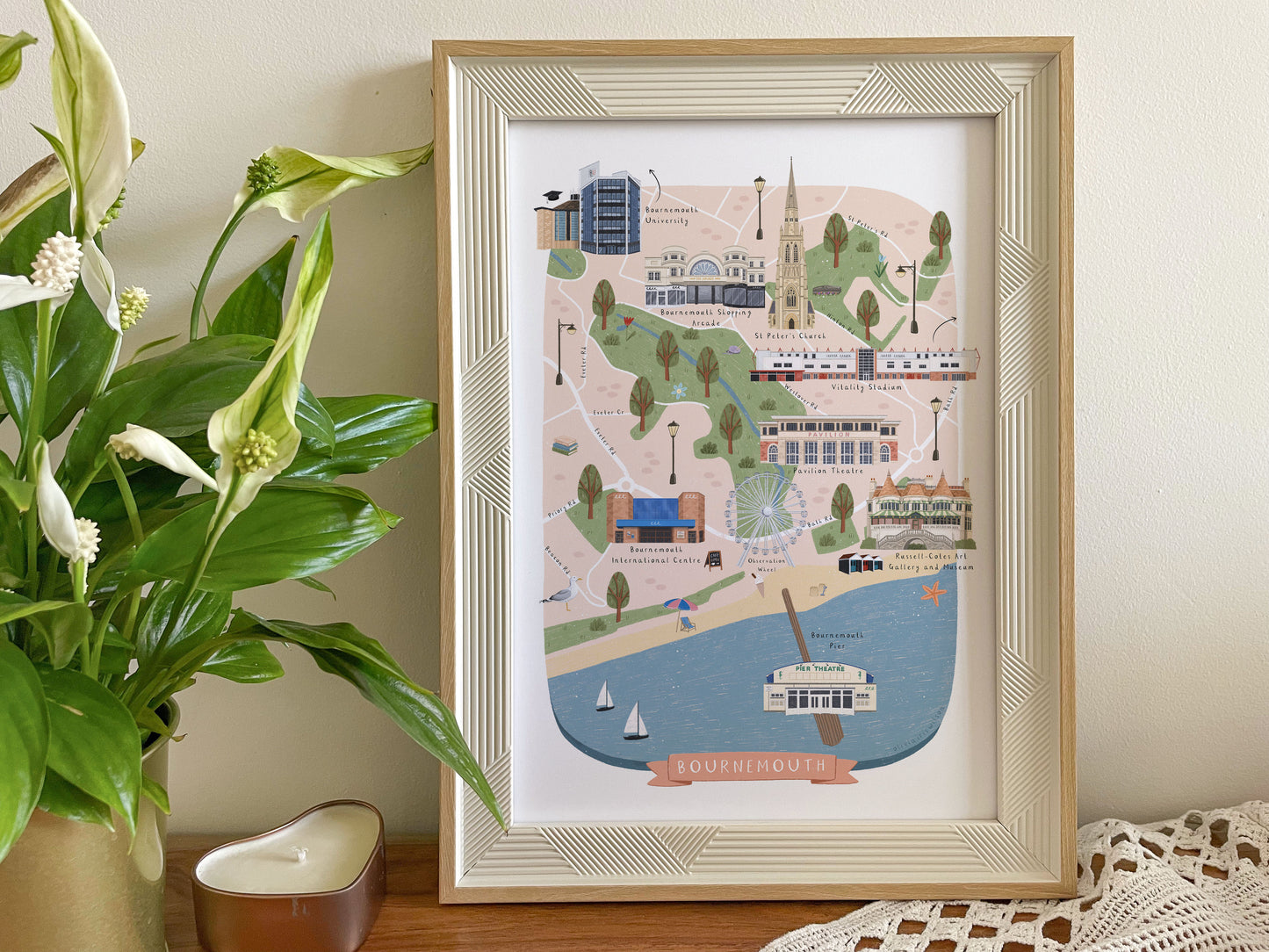Bournemouth Map Print