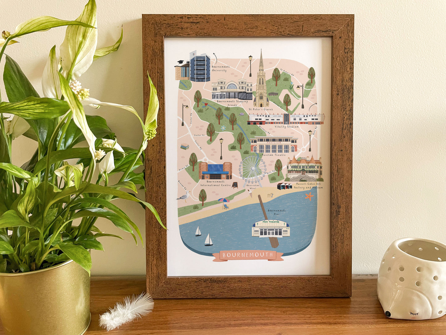 Bournemouth Map Print