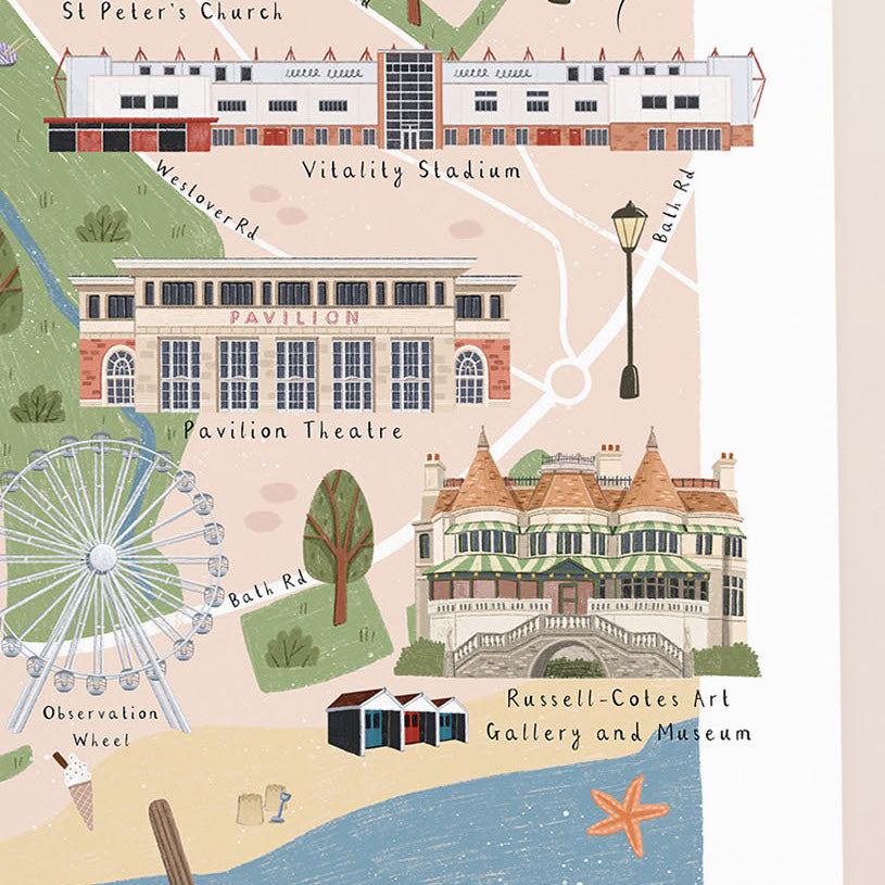 Bournemouth Map Print