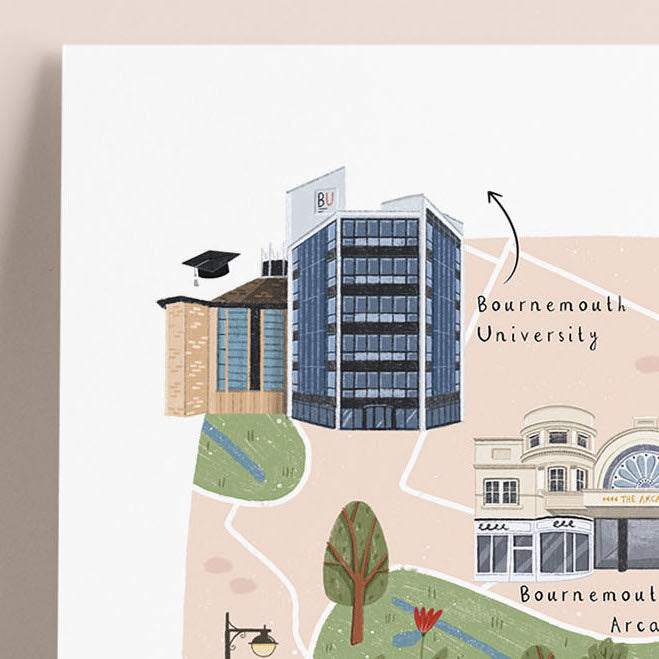 Bournemouth Map Print