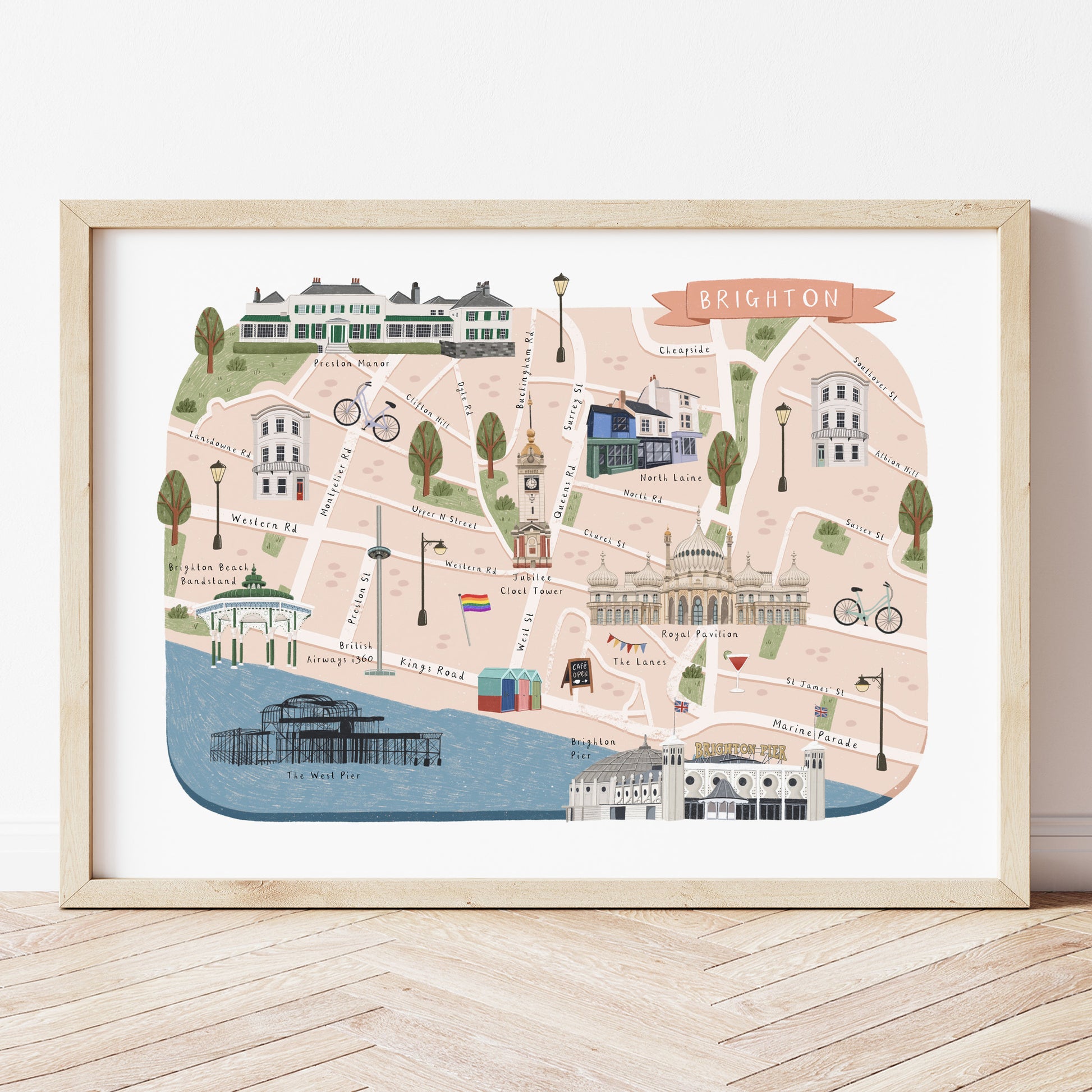 Brighton map print