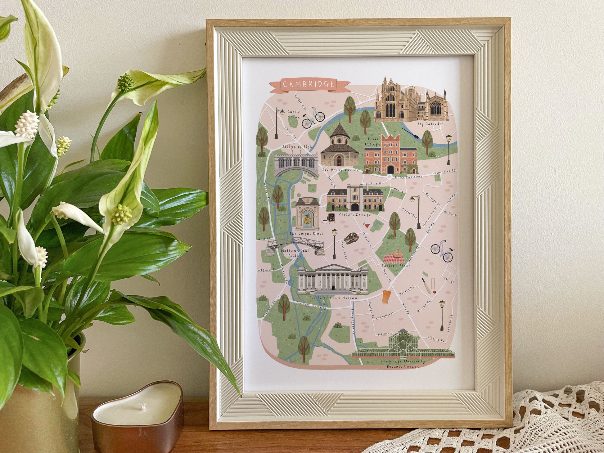 Cambridge map print