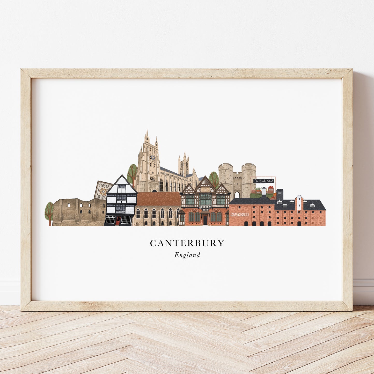 Canterbury Skyline Print