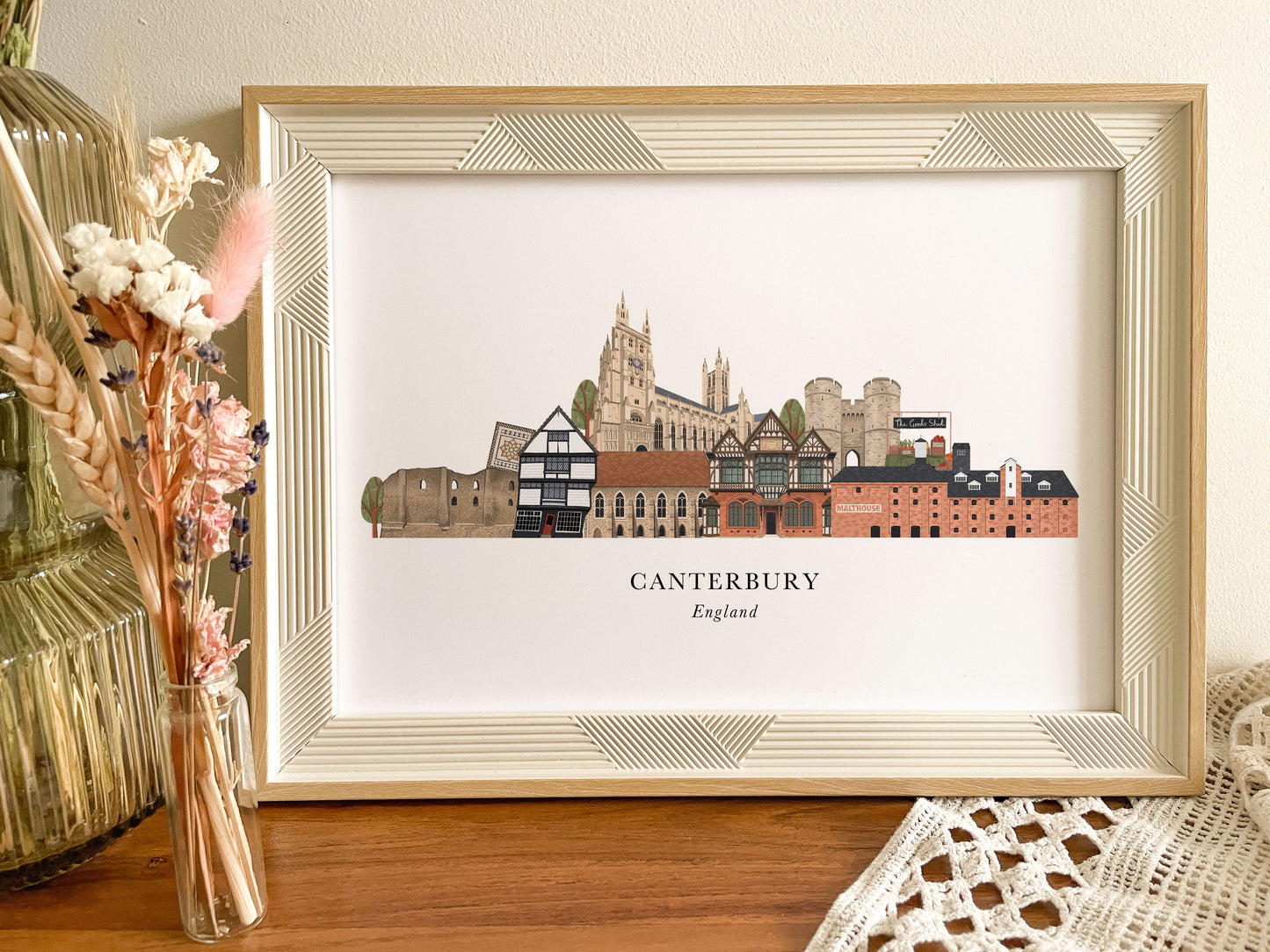 Canterbury Skyline Print