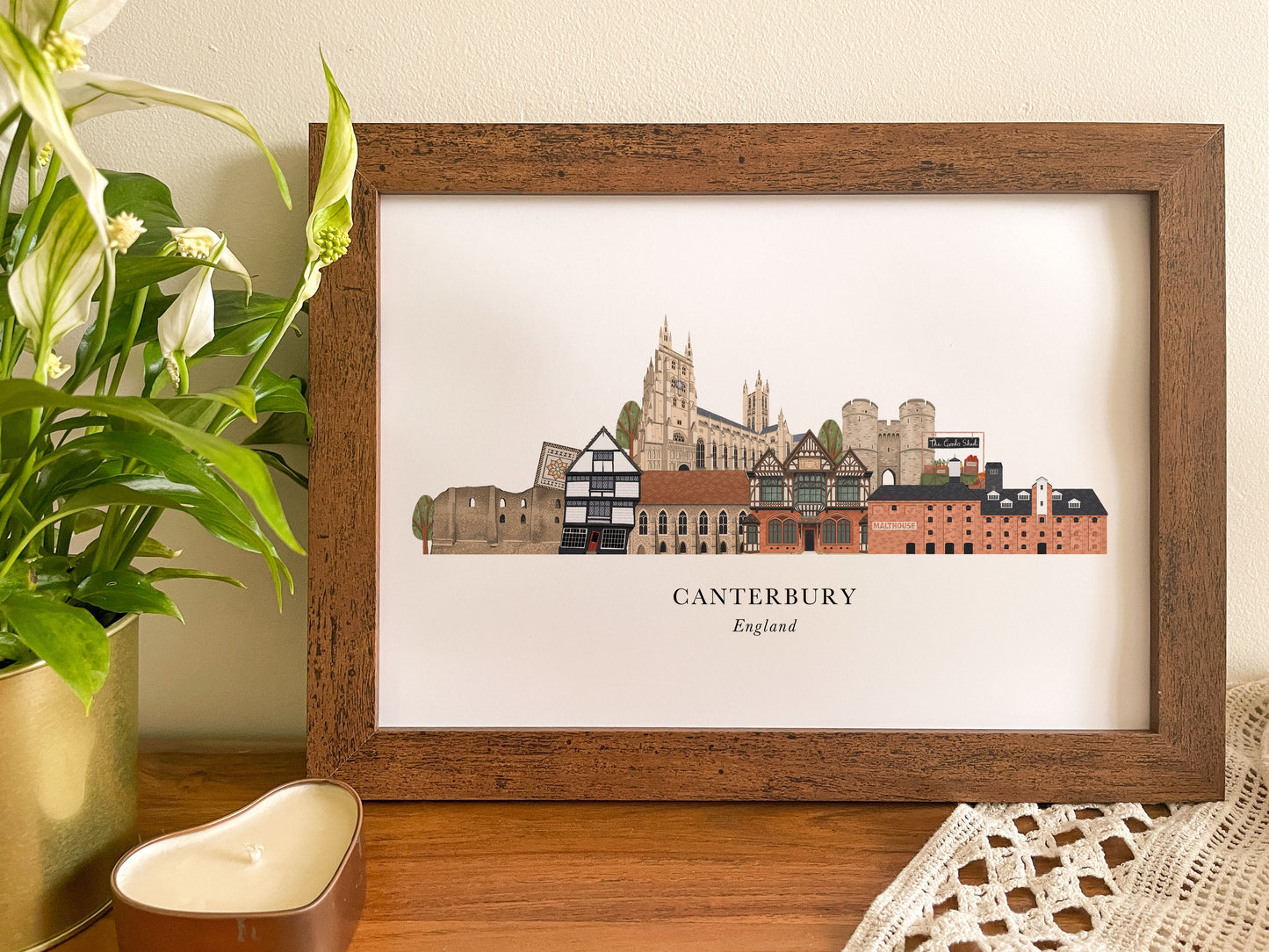 Canterbury Skyline Print