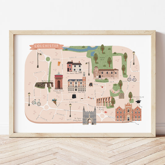 Colchester map print
