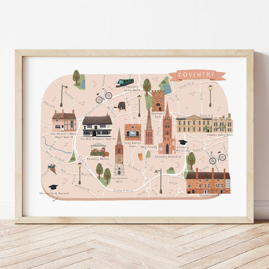 Coventry map print