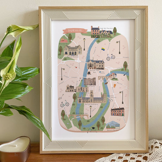 Durham Map Print
