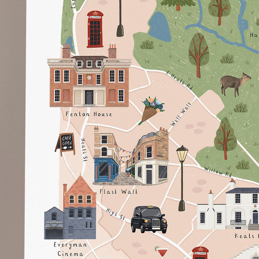 Hampstead Map Print