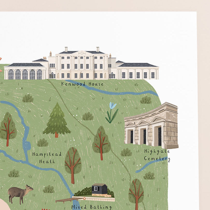 Hampstead Map Print
