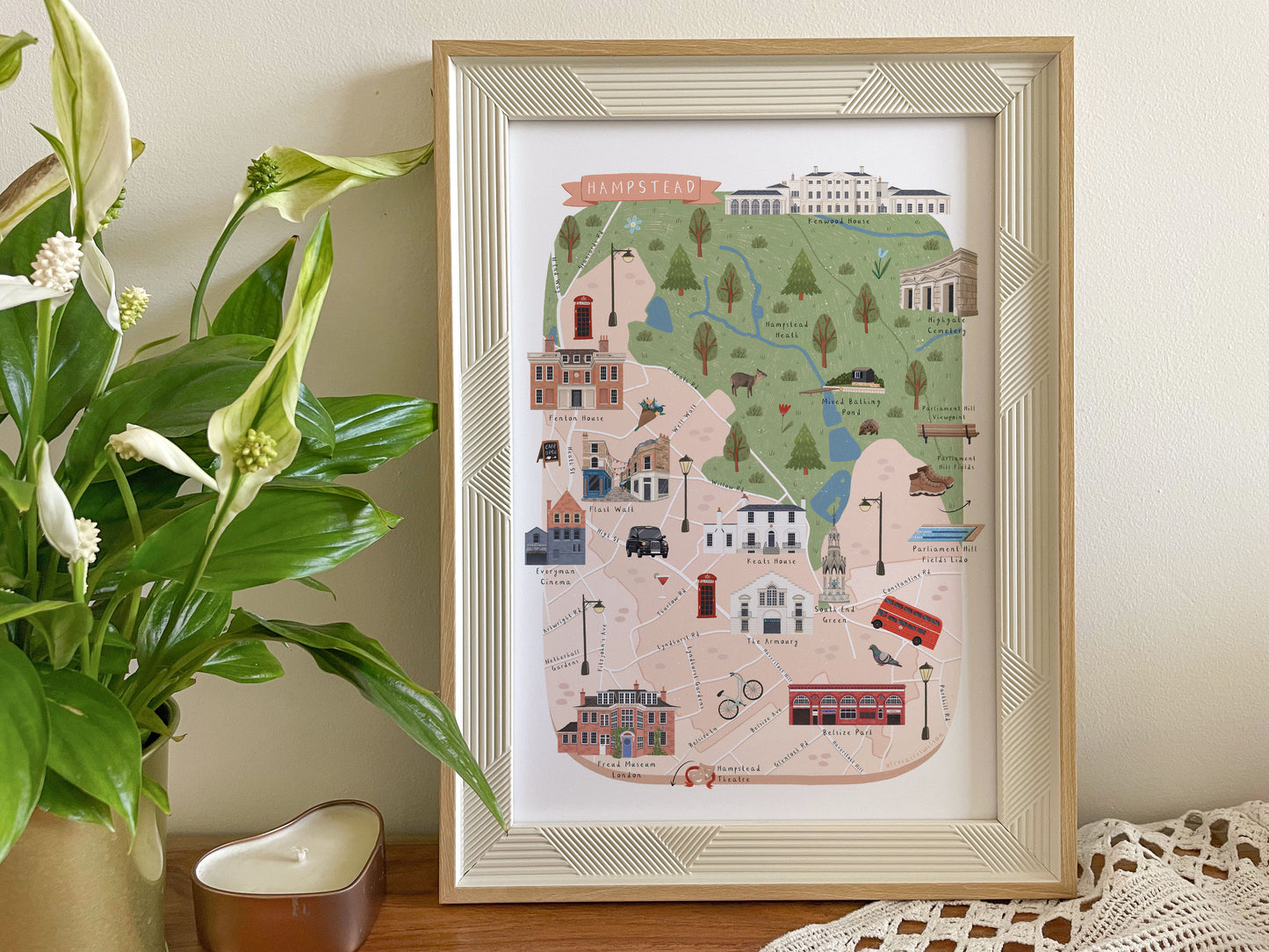 Hampstead Map Print