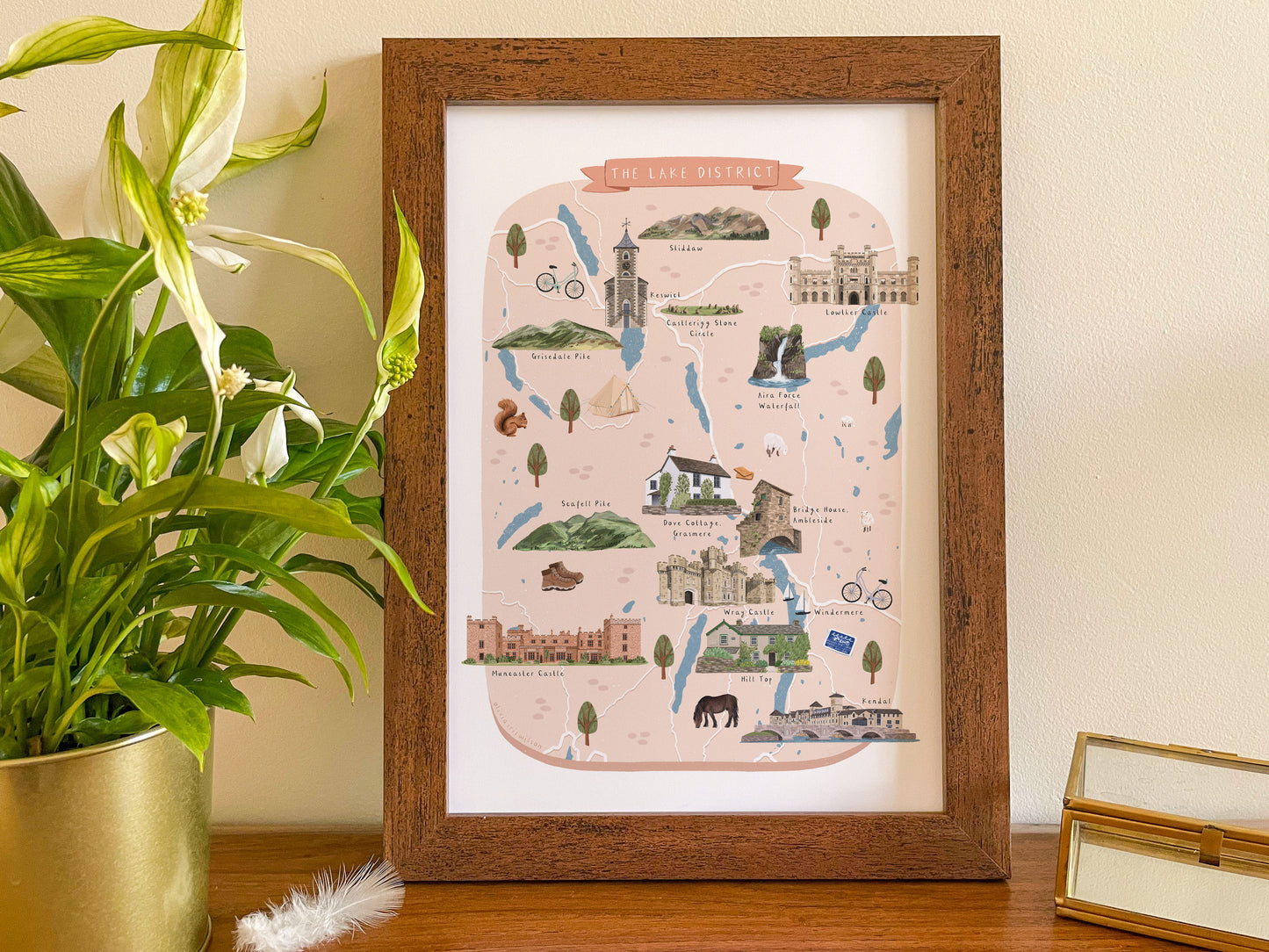 Lake District Map Print