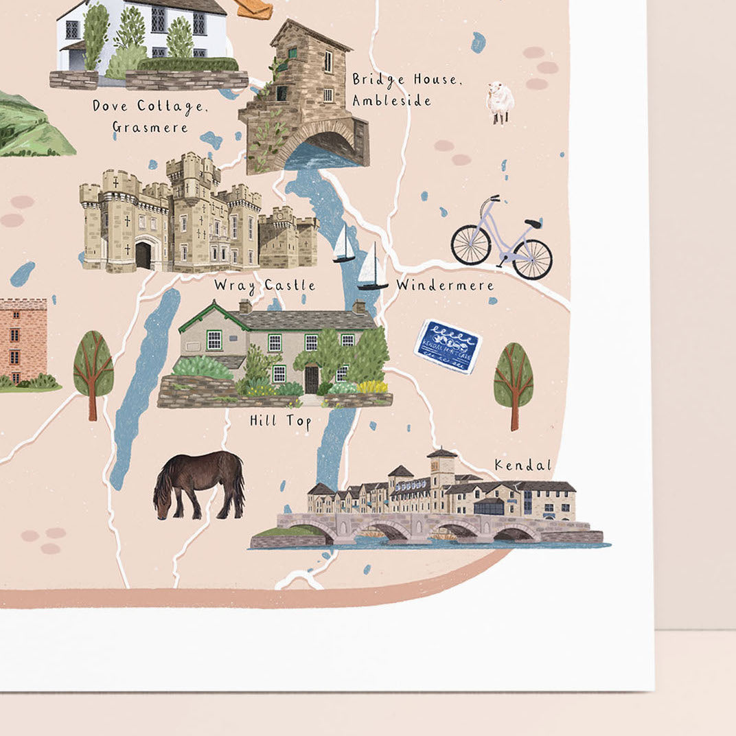Lake District Map Print