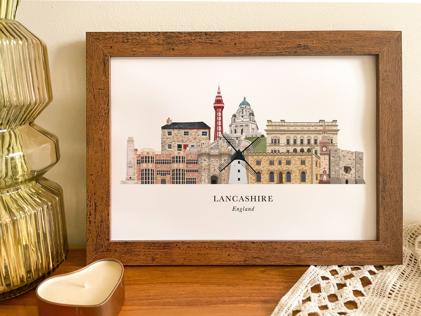 Lancashire Skyline Print