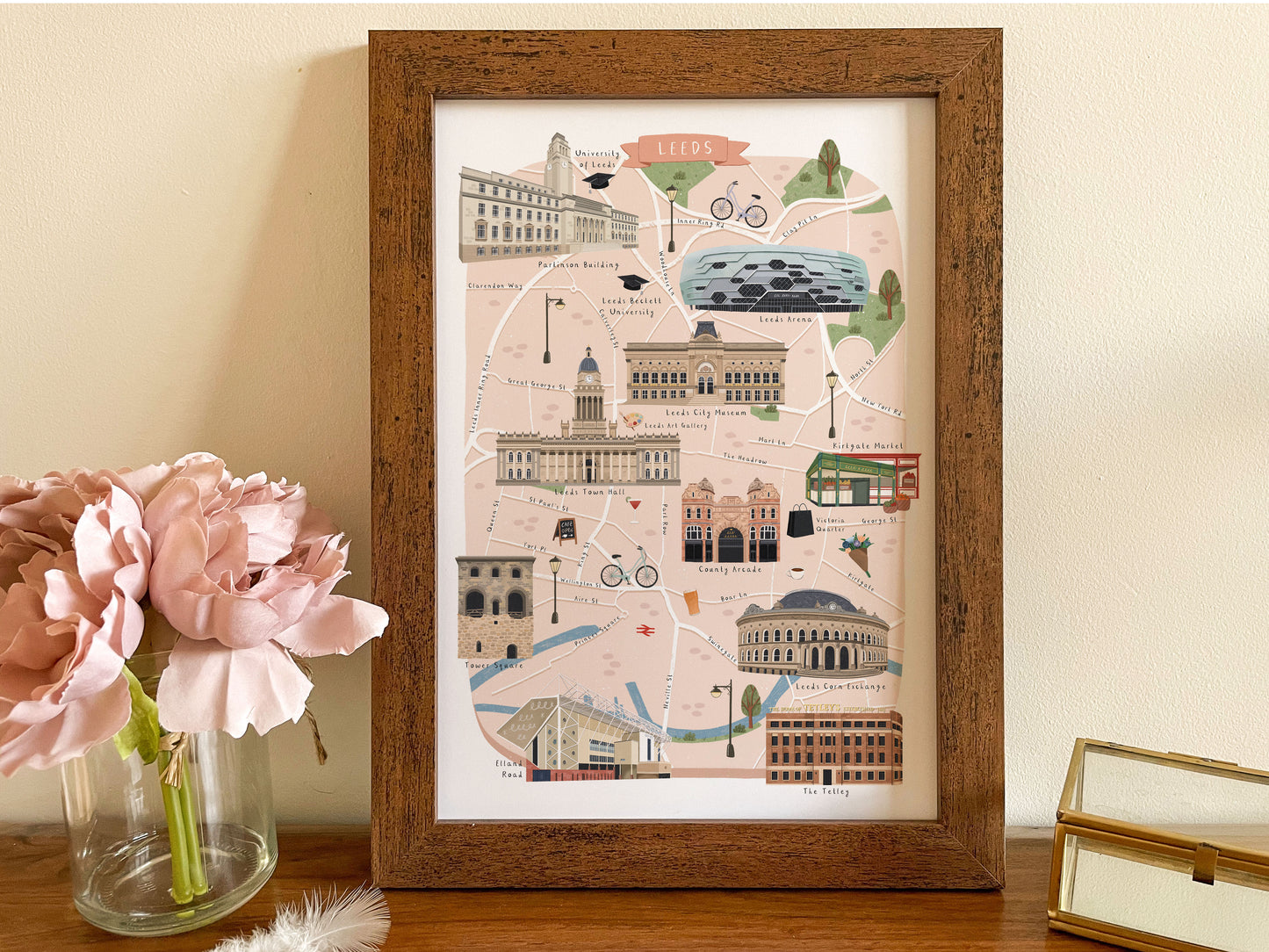 Leeds Map Print