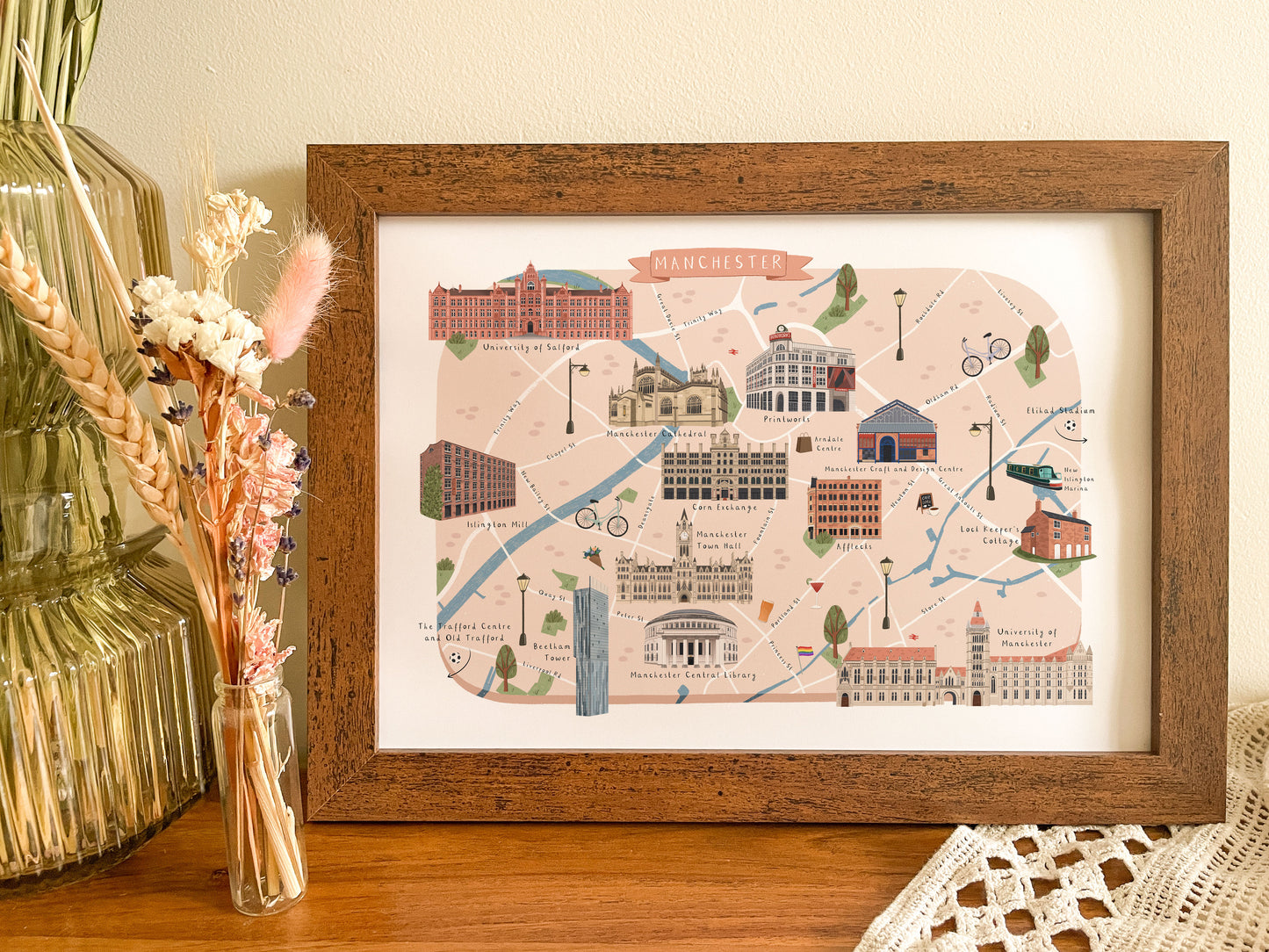 Manchester Map Print