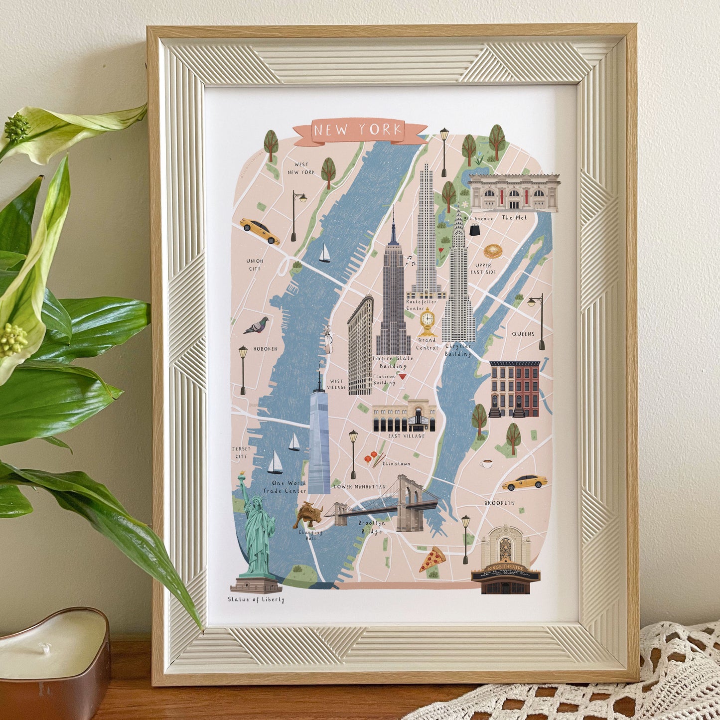 New York Map Print