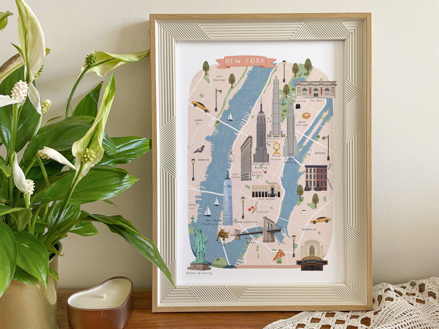 New York Map Print