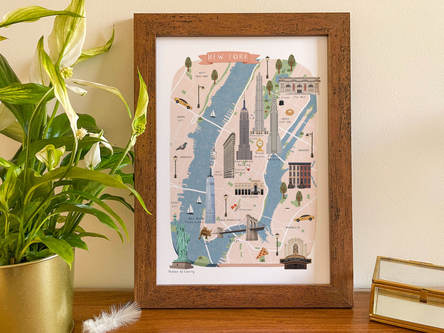 New York Map Print