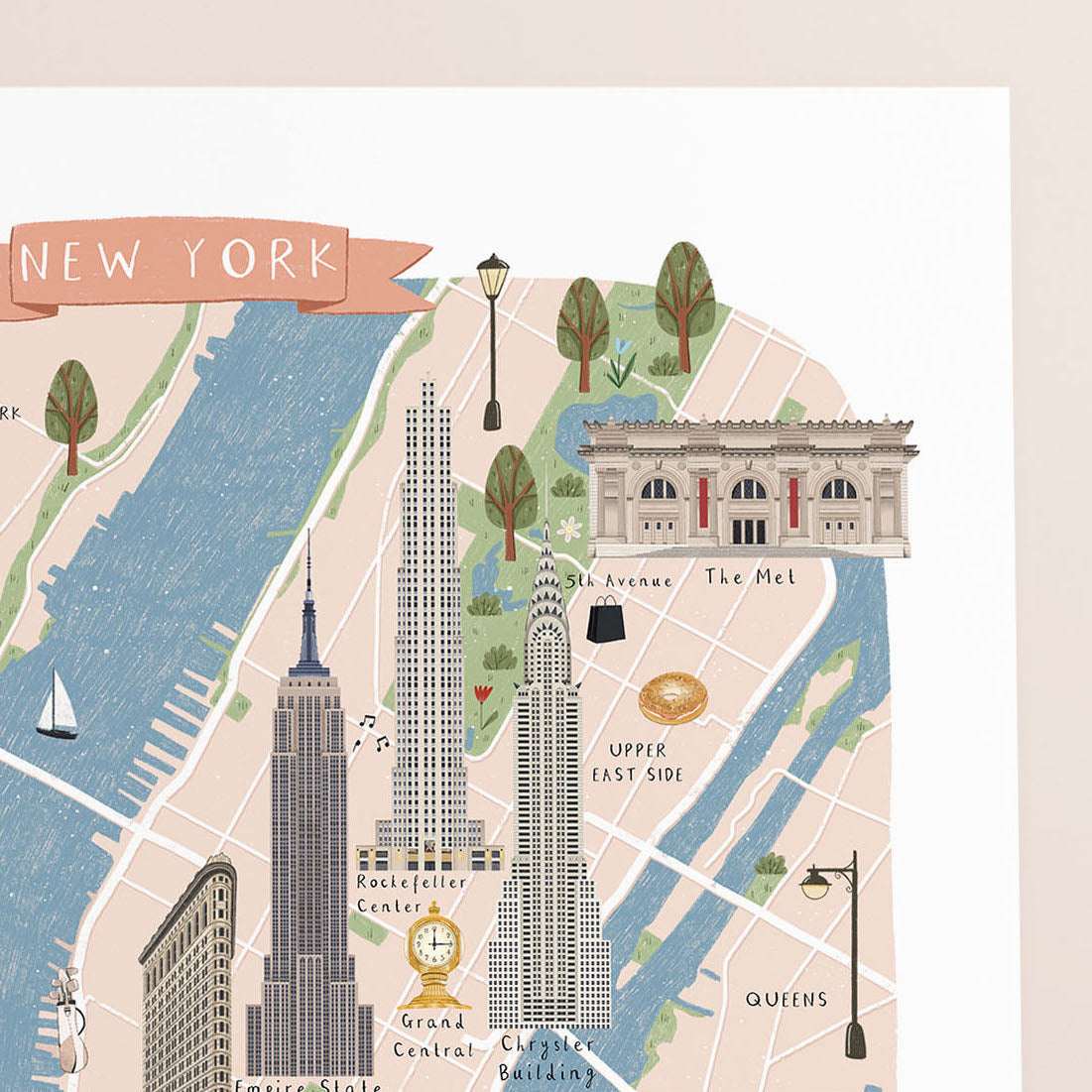 New York Map Print