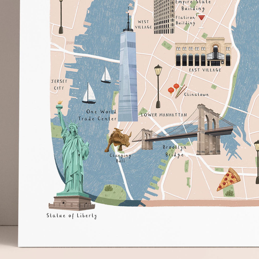 New York Map Print