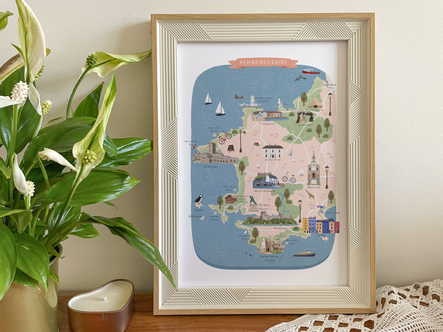 Pembrokeshire Map Print