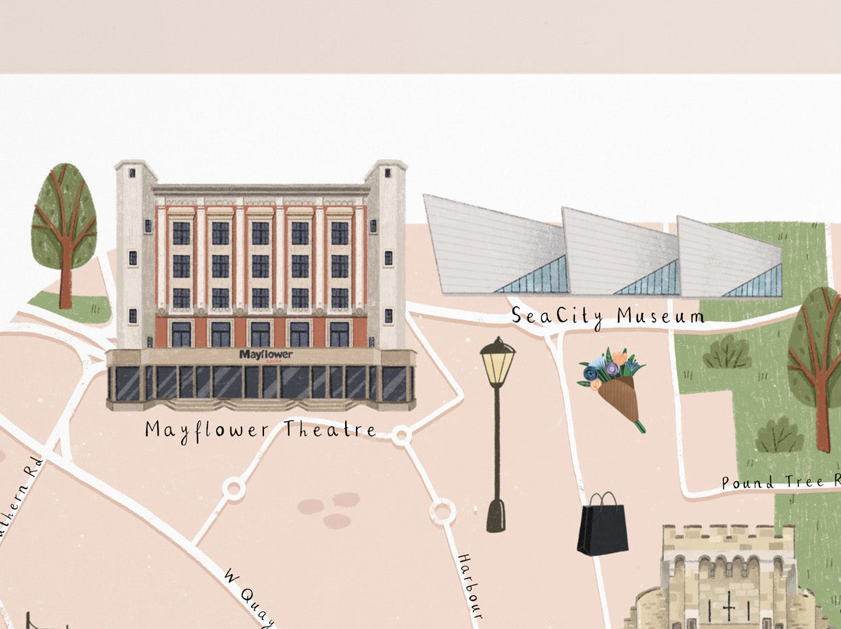 Southampton Map Print