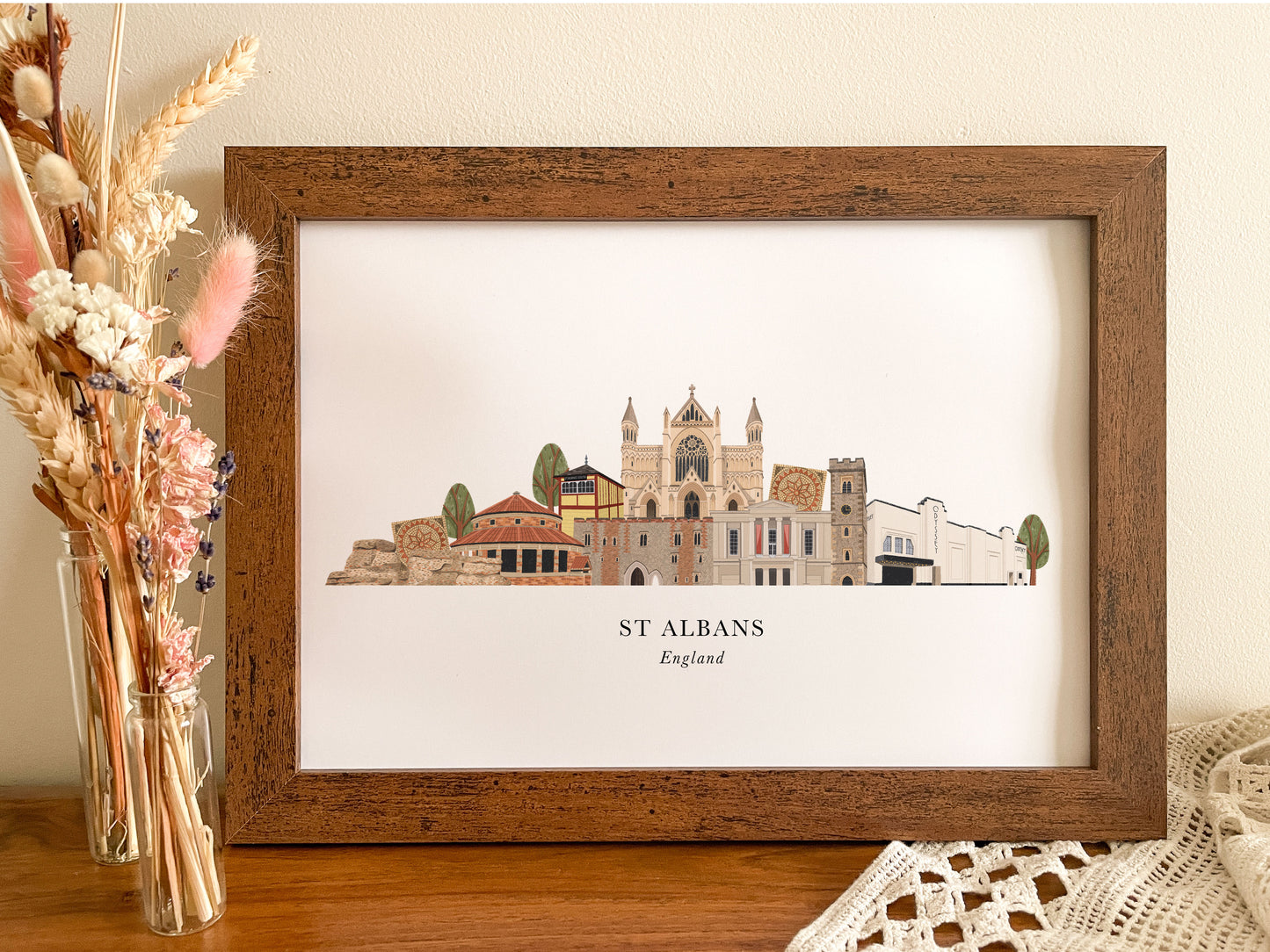 St Albans Skyline Print