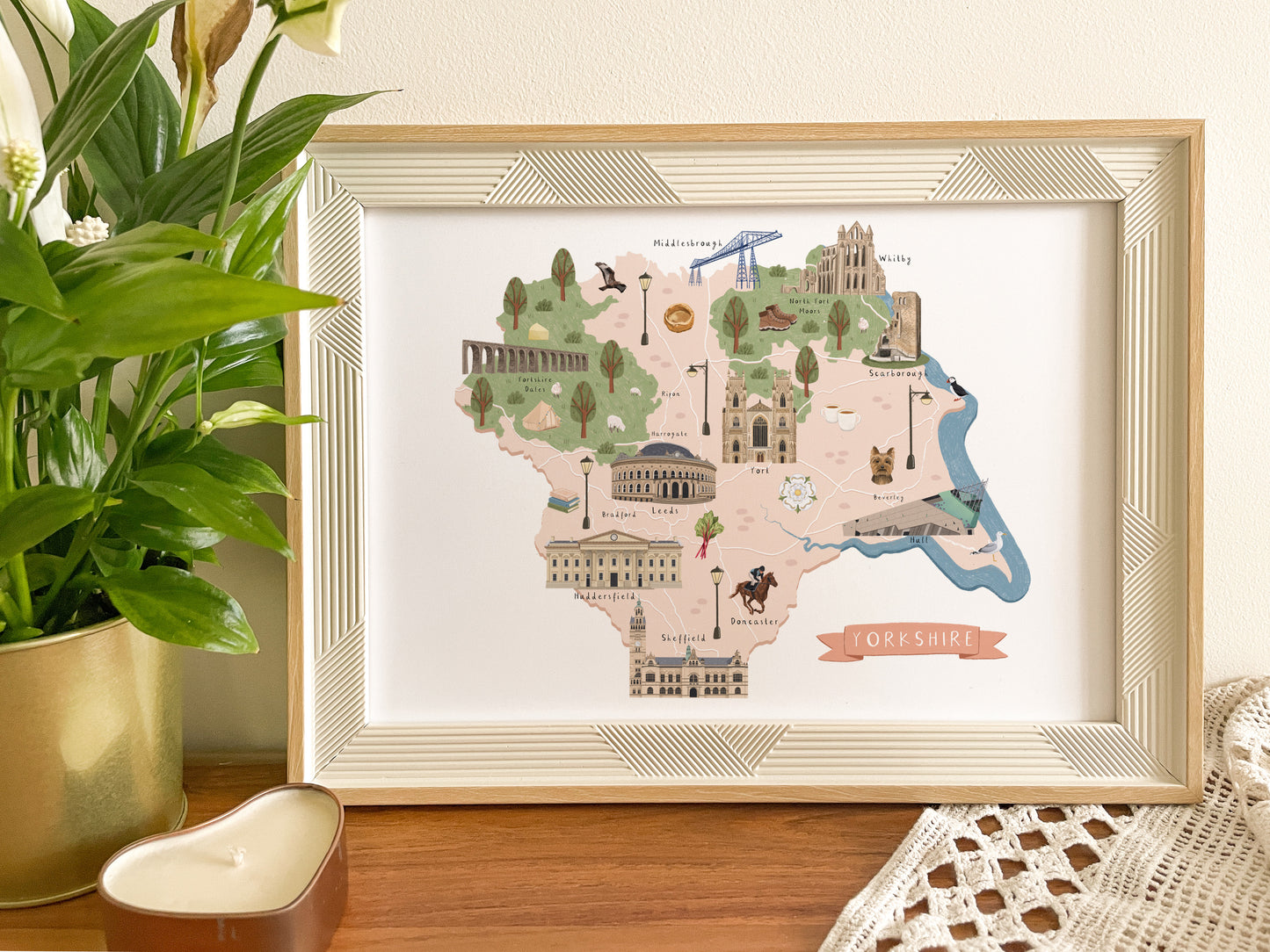 Yorkshire Map Print