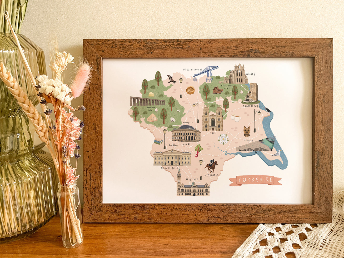 Yorkshire Map Print
