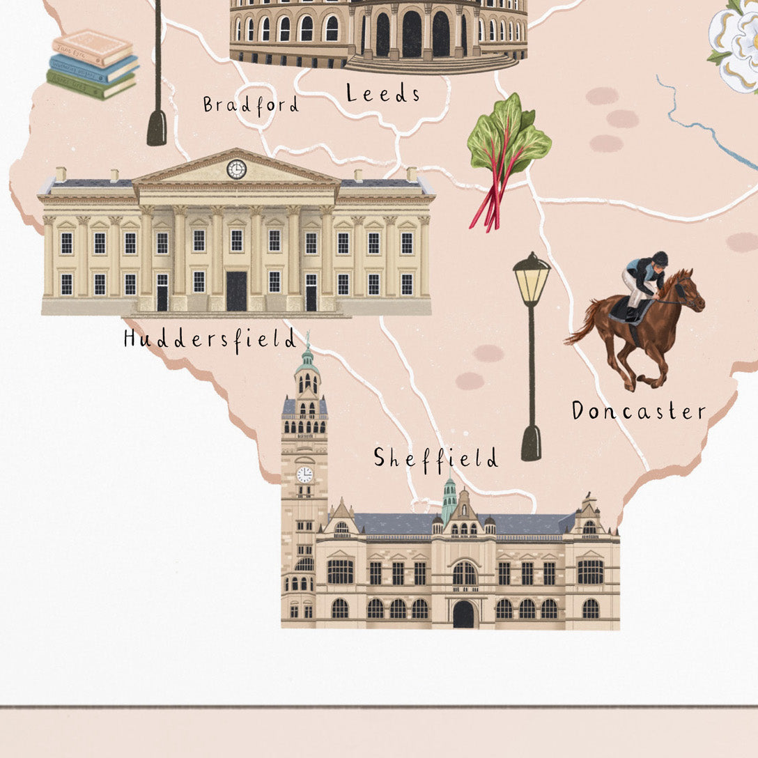 Yorkshire Map Print