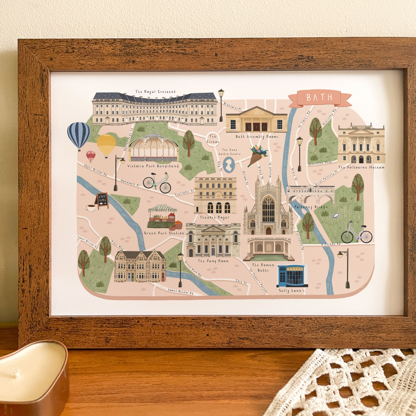 Bath Map Print