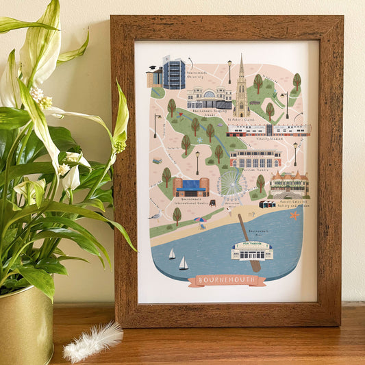 Bournemouth Map Print