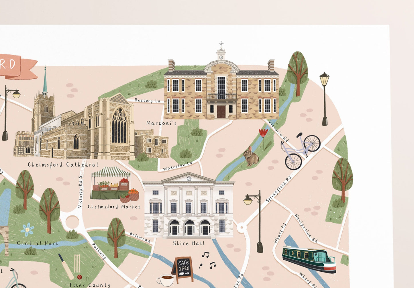 Chelmsford Illustrated Map