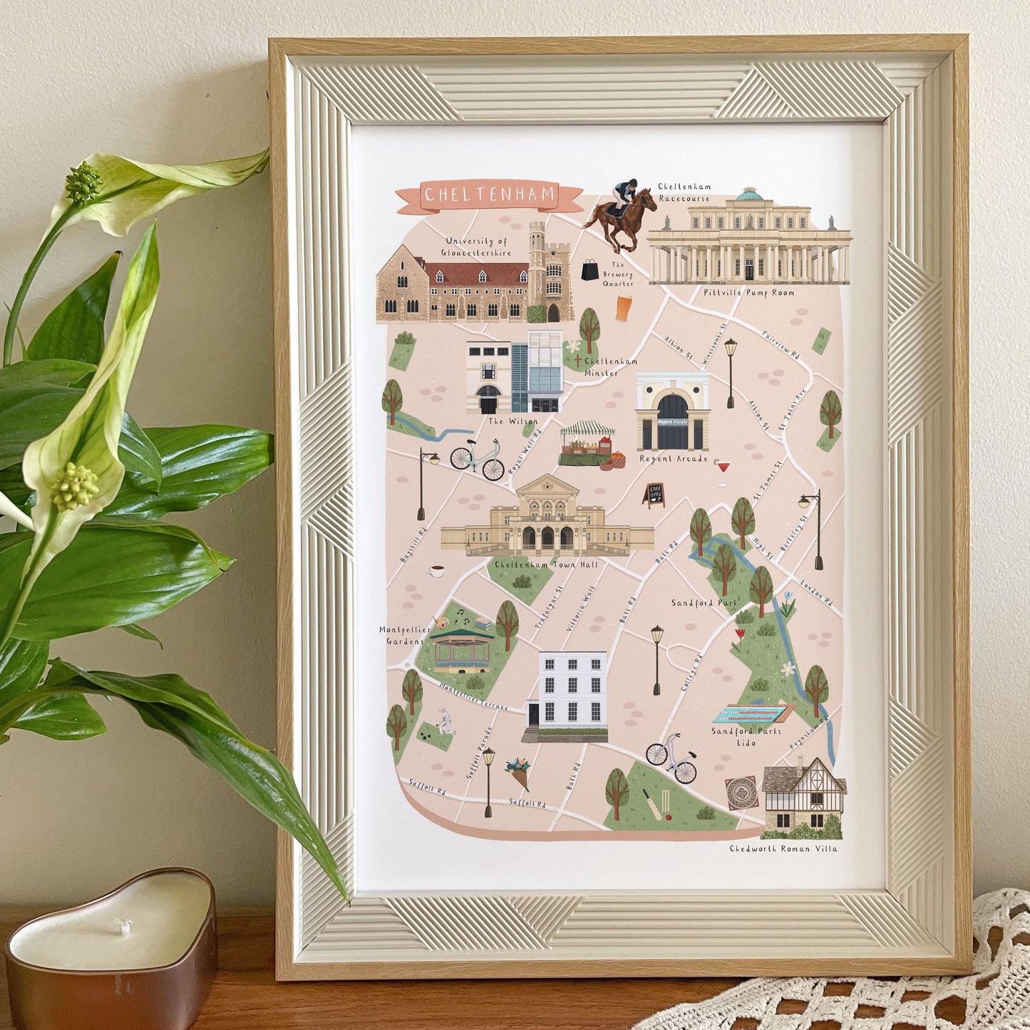 Cheltenham Map Print