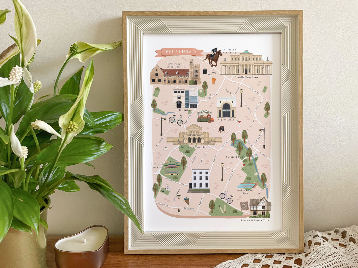 Cheltenham Map Print