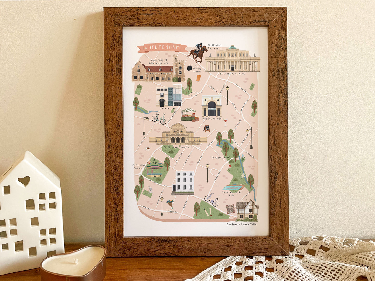 Cheltenham Map Print