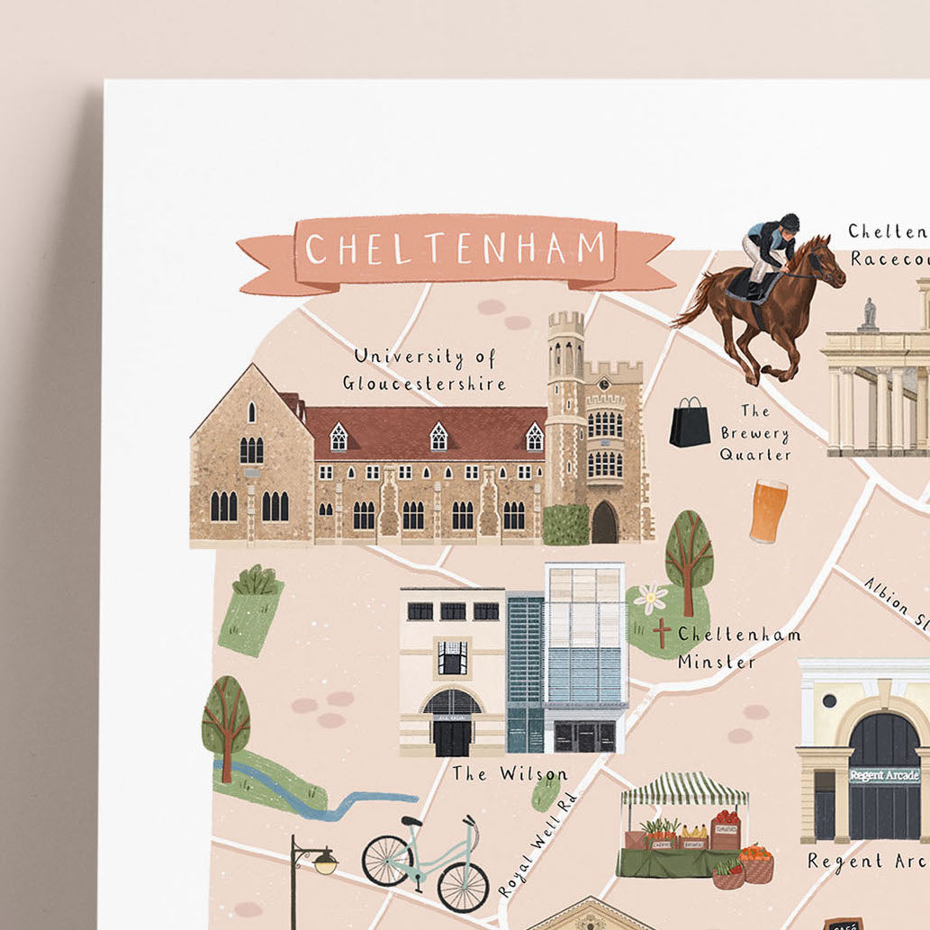 Cheltenham Map Print