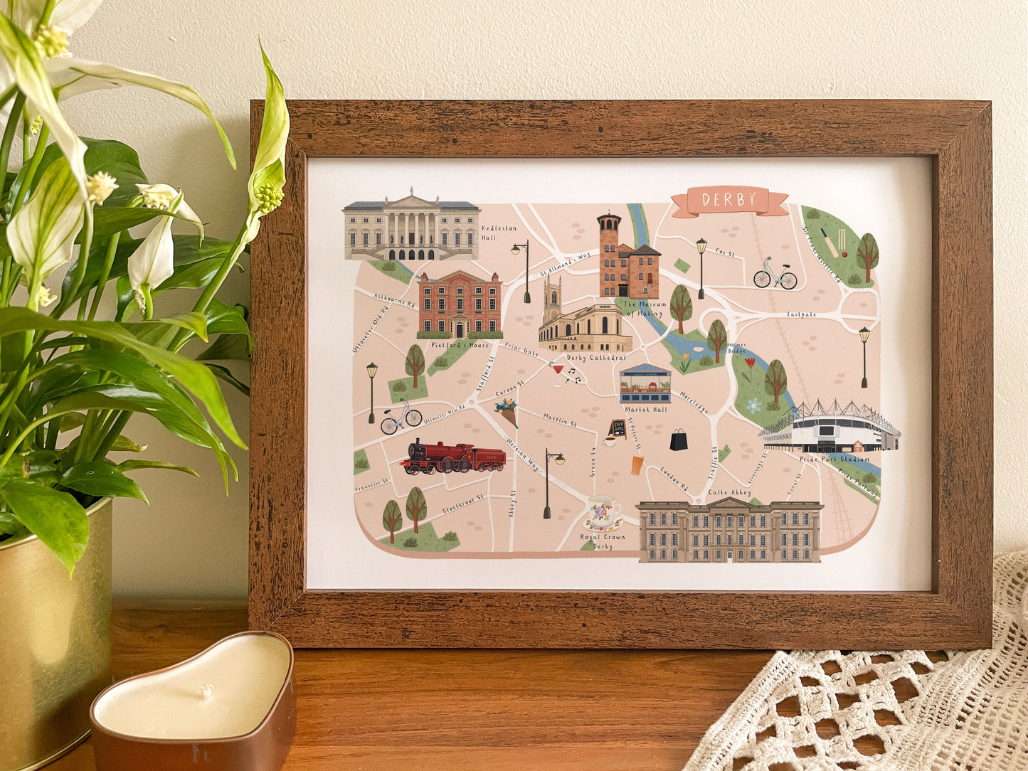 Derby Map Print