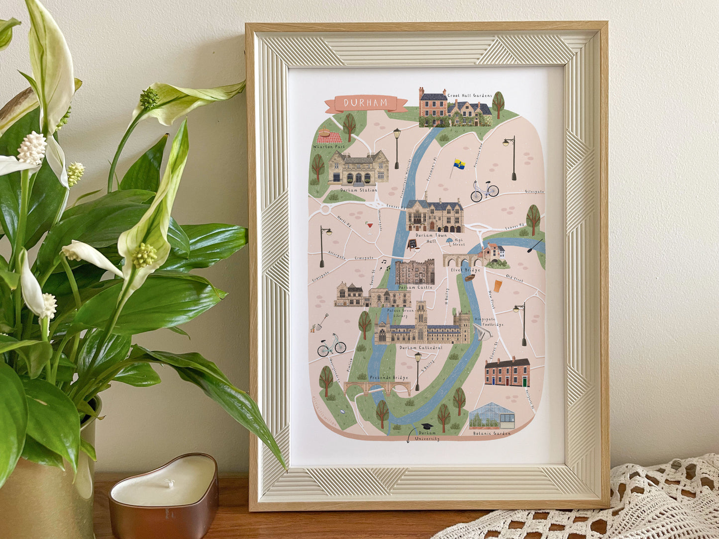 Durham Map Print