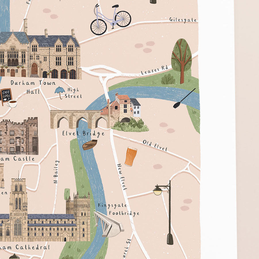 Durham Map Print