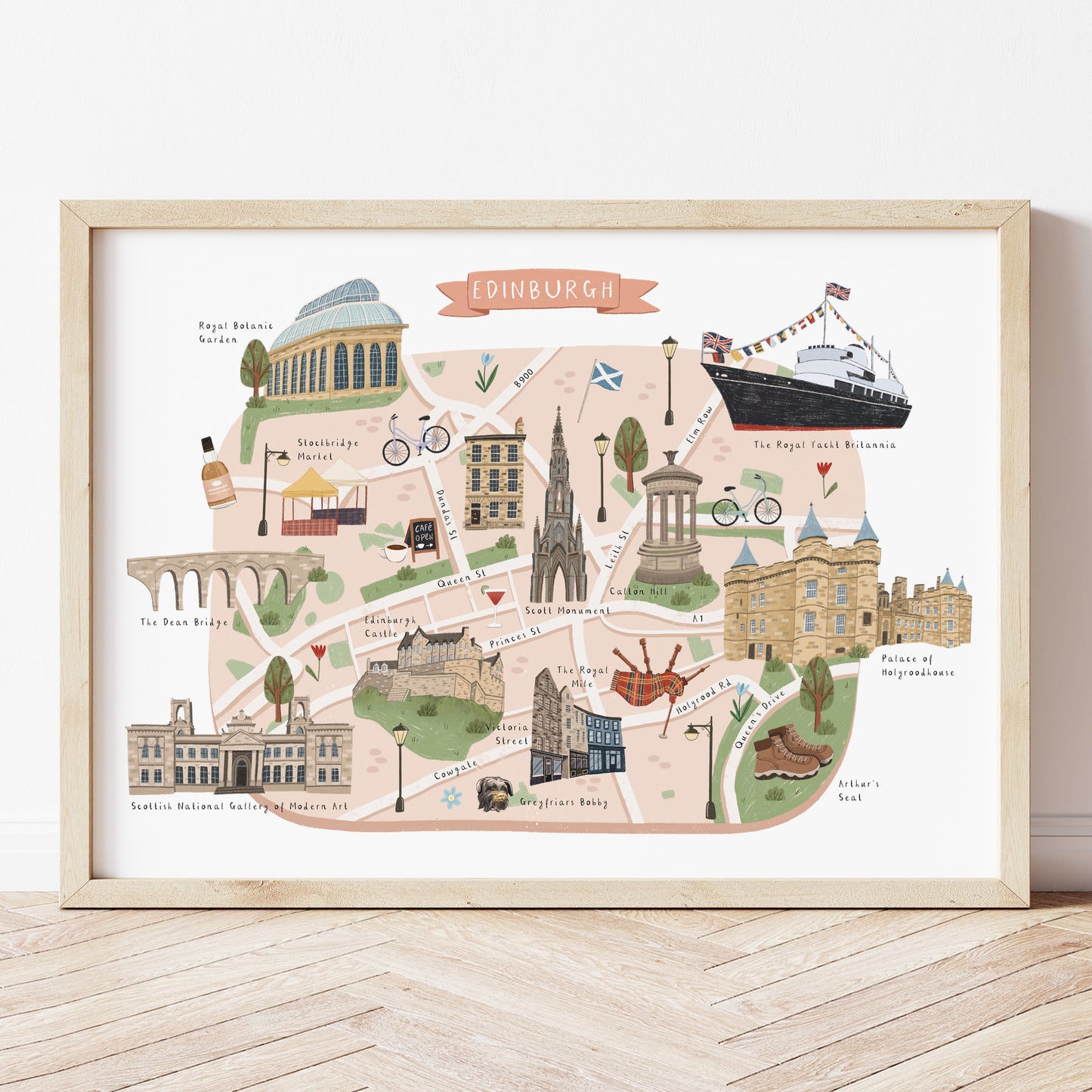 Edinburgh map print