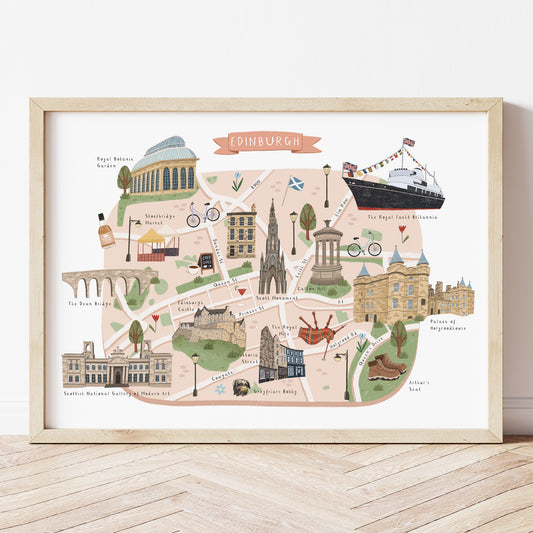 Edinburgh Illustrated Map