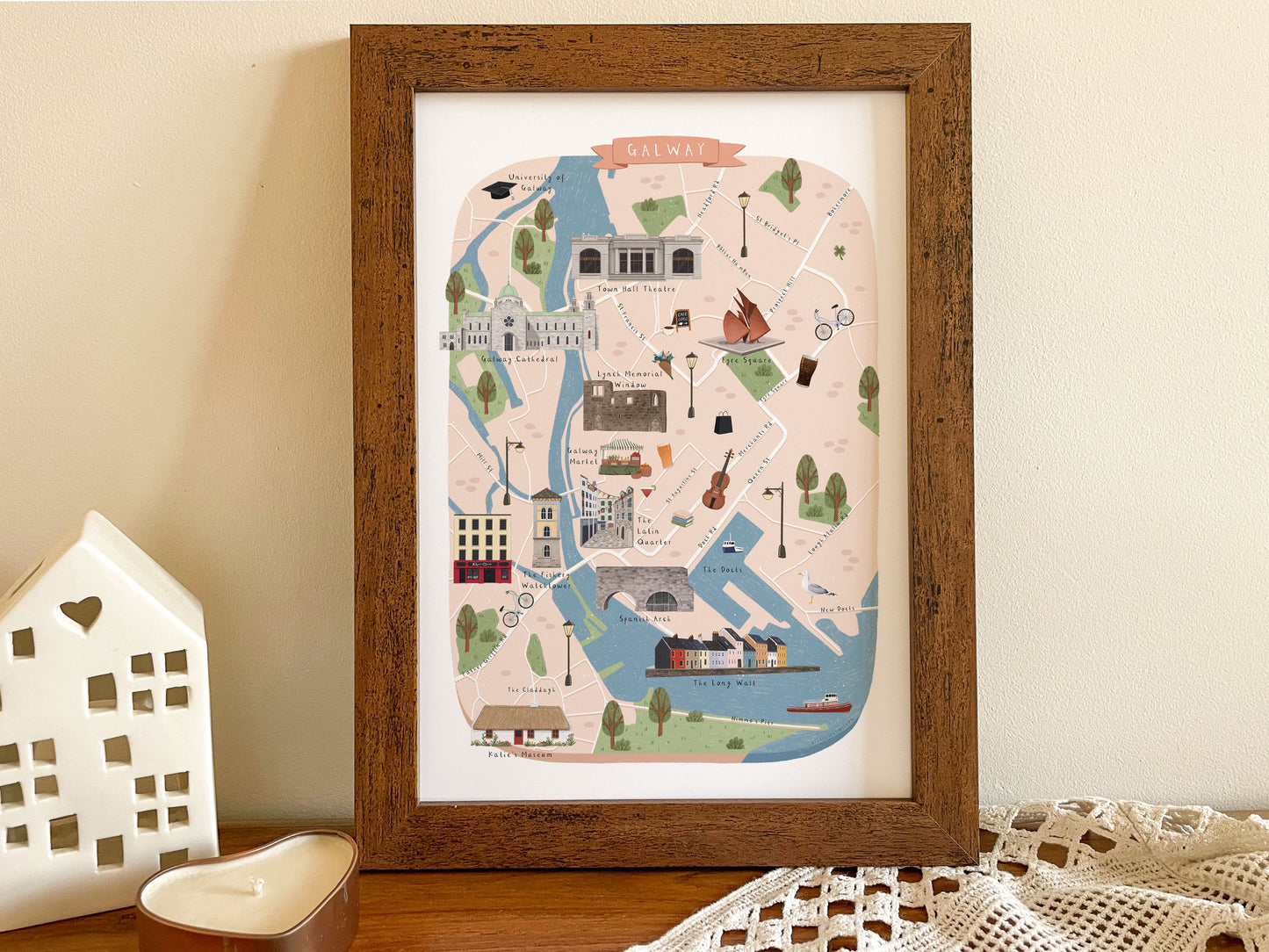 Galway Map Print