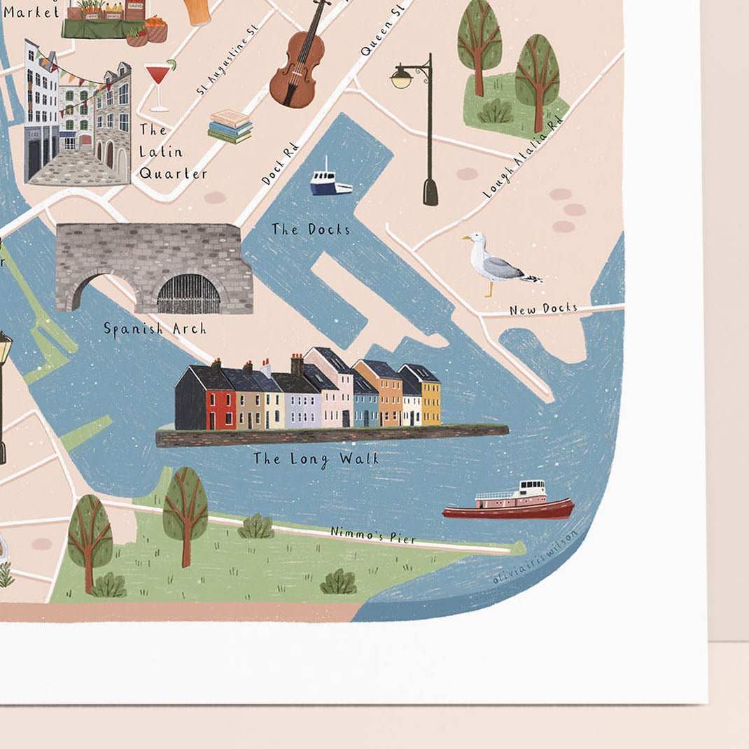 Galway Map Print