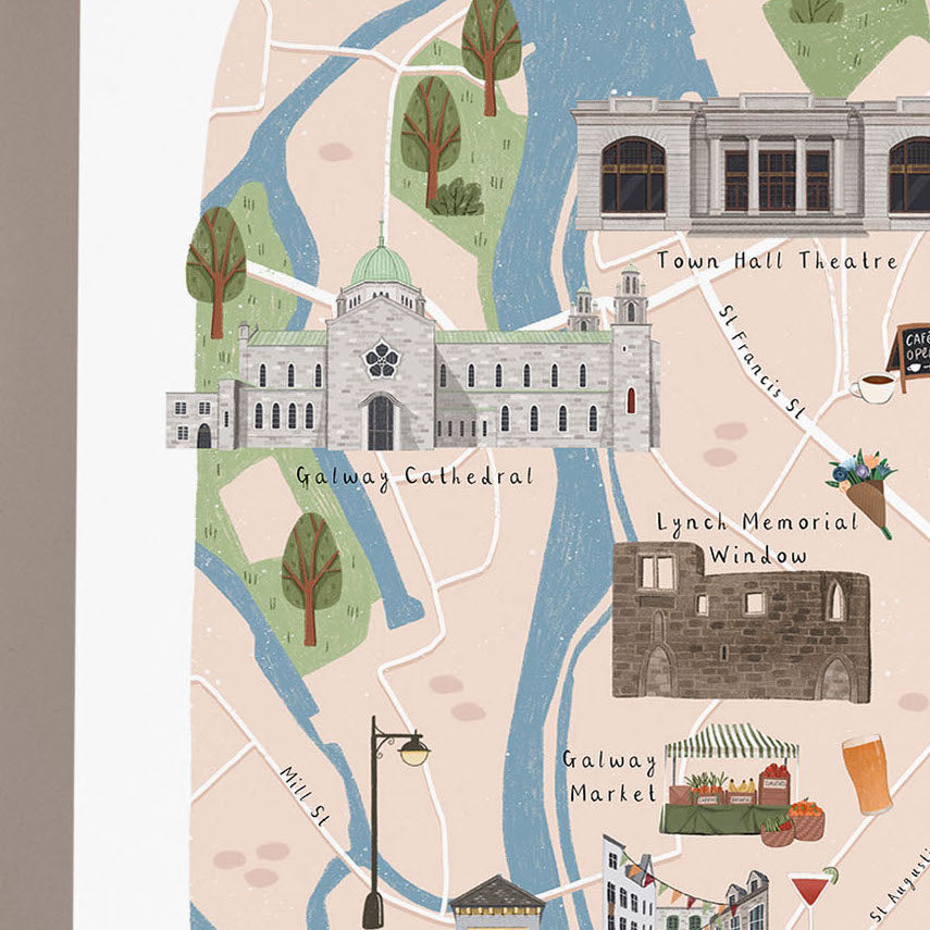 Galway Map Print