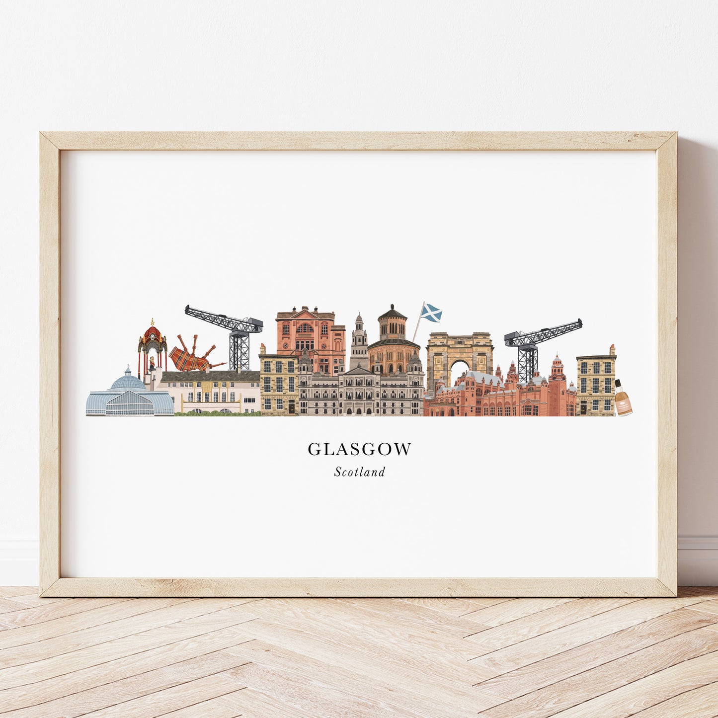 Glasgow Skyline Print